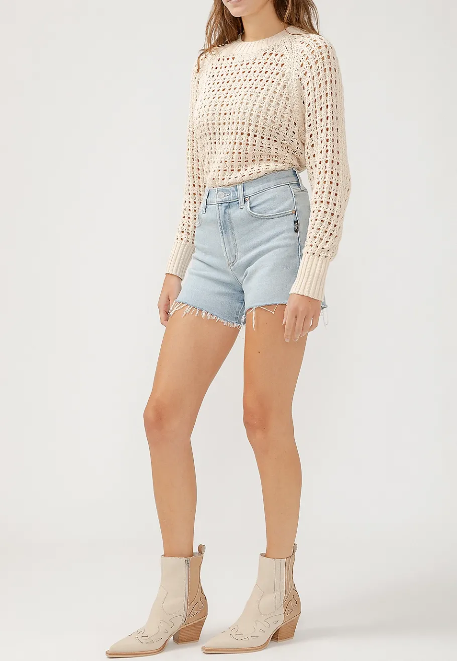 Maurices Shorts|Jean Shorts-Silver Jeans Co.® Sure Thing High Rise Frayed Hem 4.5in Short