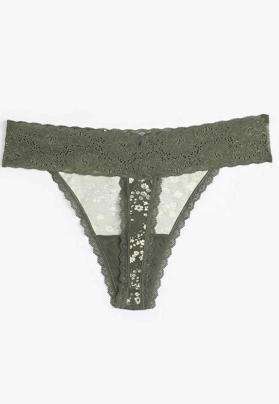 Maurices Panties|Panties-Simply Comfy Cotton Floral Thong Panty