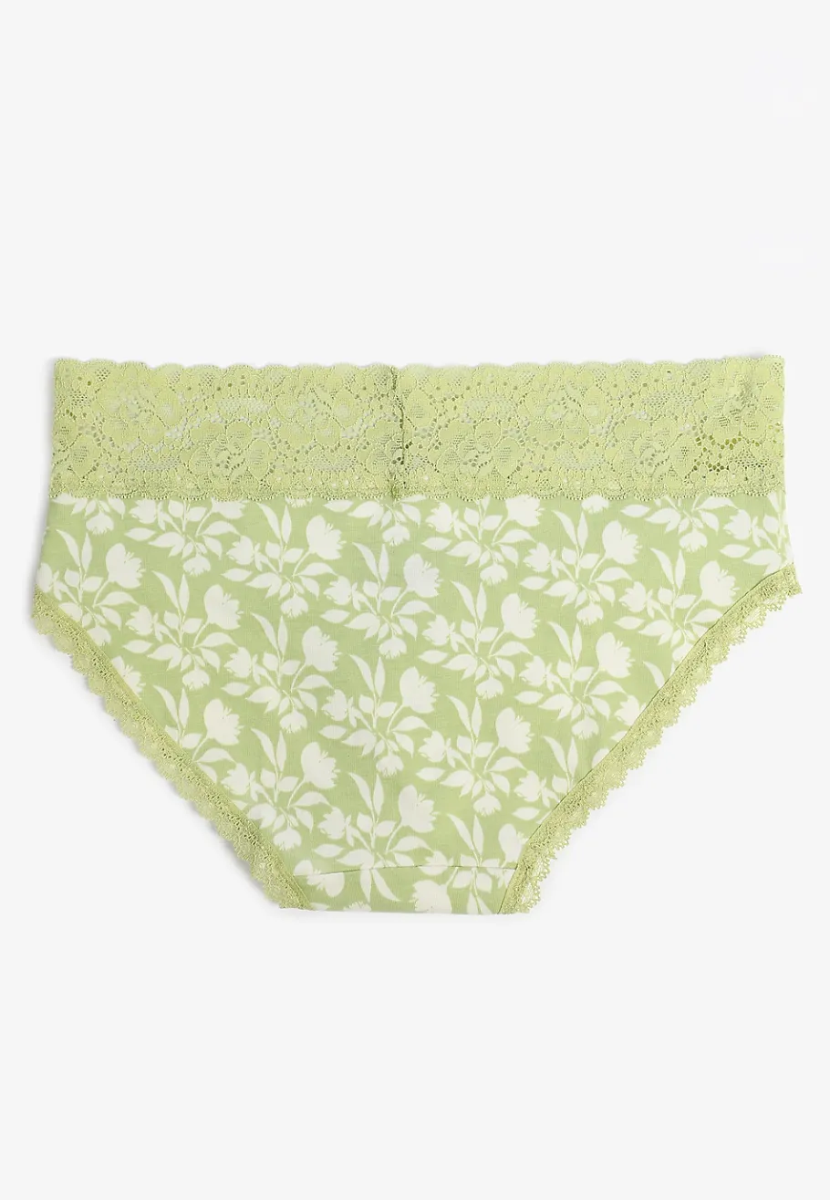 Maurices Panties|Panties-Simply Comfy Cotton Floral Hipster Panty
