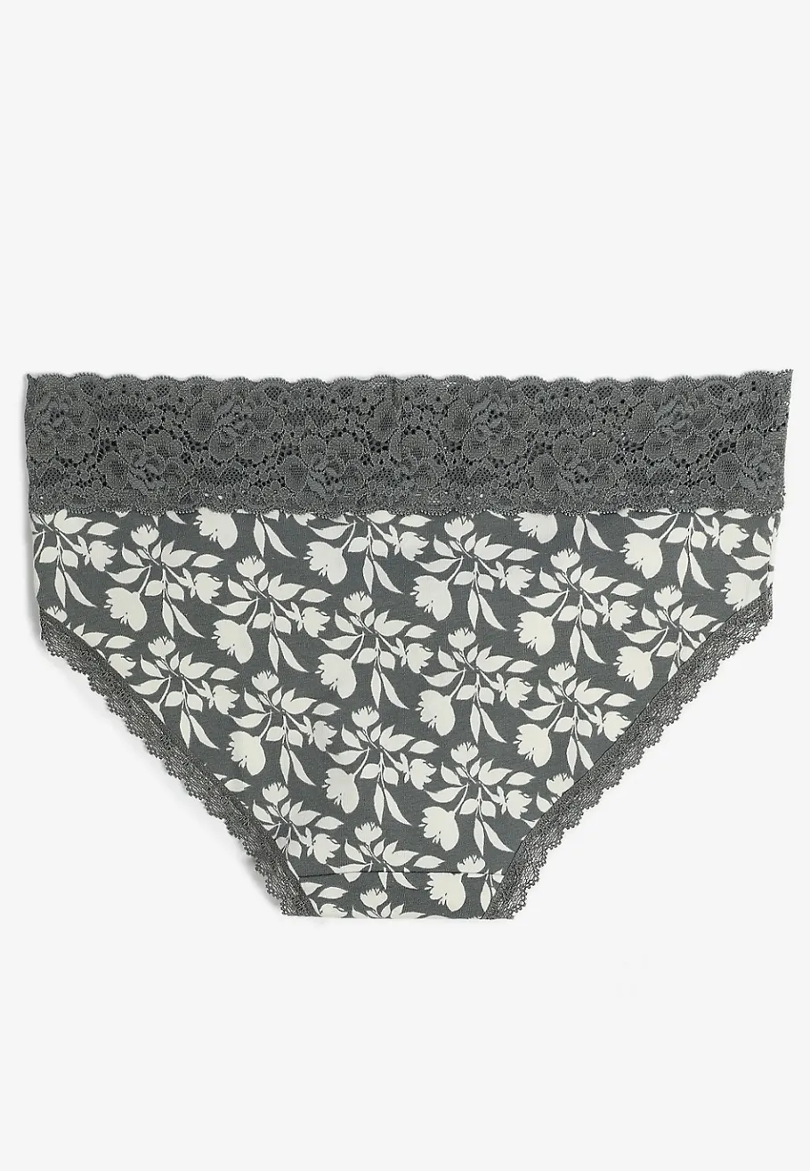Maurices Panties|Panties-Simply Comfy Cotton Floral Hipster Panty
