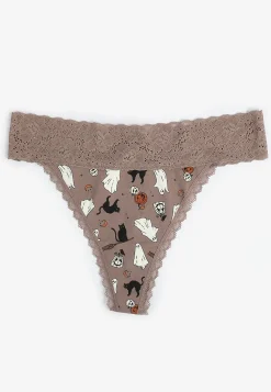 Maurices Panties|Panties-Simply Comfy Cotton Halloween Icons Thong Panty