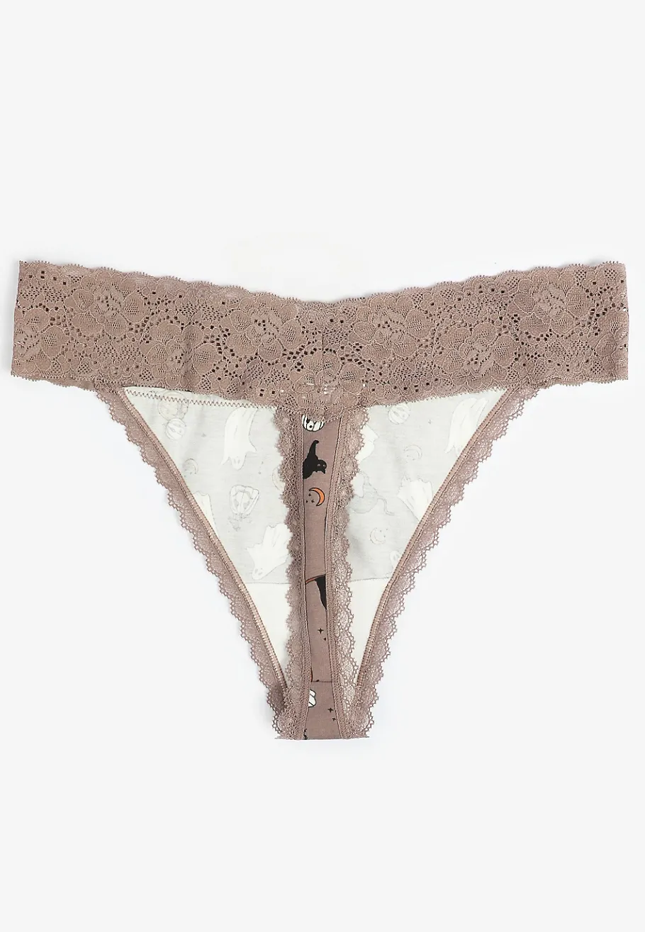 Maurices Panties|Panties-Simply Comfy Cotton Halloween Icons Thong Panty