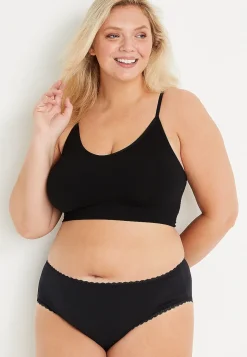 Maurices Panties|Panties-Simply Comfy Lace Trim Cotton Bikini Panty