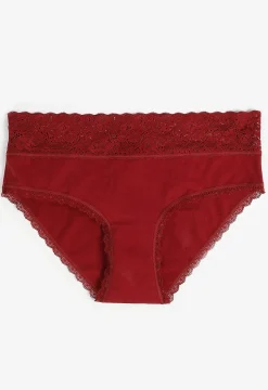 Maurices Panties|Panties-Simply Comfy Lace Trim Cotton Hipster Panty