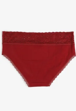 Maurices Panties|Panties-Simply Comfy Lace Trim Cotton Hipster Panty