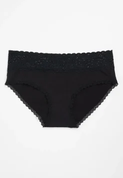 Maurices Panties|Panties-Simply Comfy Wide Lace Trim Cotton Hipster Panty