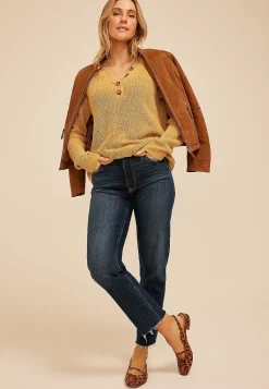 Maurices Sweaters Cardigans & Kimonos-Slouchy Henley Sweater