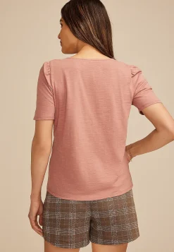 Maurices Tees|Shirts & Blouses-Snap Front Short Sleeve Top