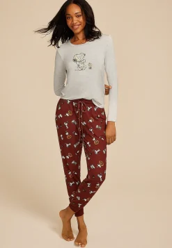 Maurices Pajamas|Pajamas-Snoopy Halloween Graphic Tee And Jogger Pajama Set