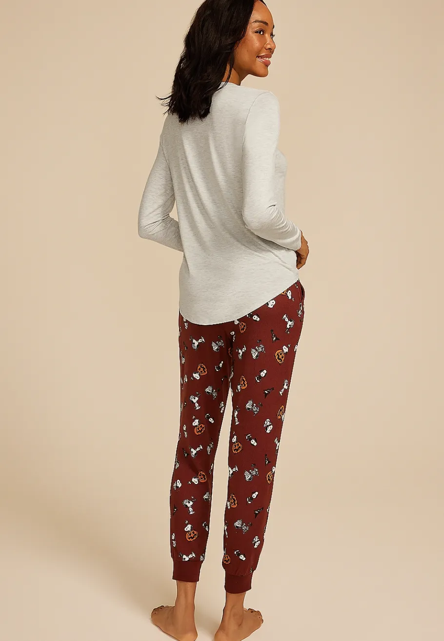 Maurices Pajamas|Pajamas-Snoopy Halloween Graphic Tee And Jogger Pajama Set