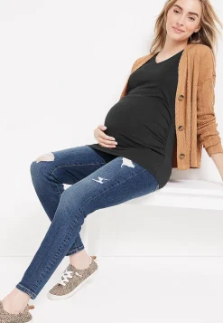 Maurices Maternity-Solid V Neck Maternity Tank