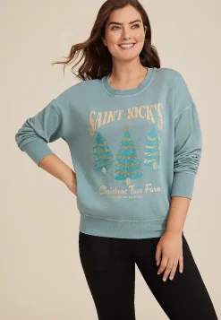 Maurices Sweatshirts|Graphics-St Nicks Christmas Tree Farm Relaxed Fit Sweatshirt