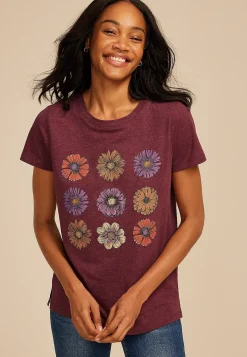 Maurices Tees|Graphics-Stacked Fall Floral Classic Fit Graphic Tee