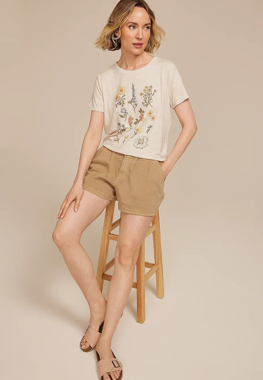 Maurices Tees|Graphics-Stacked Floral Classic Fit Graphic Tee