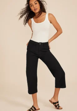Maurices Crops & Capris-Stretch Twill High Rise Wide Leg Pant