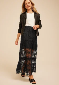 Maurices Skirts-Studio Y Floral Lace Maxi Skirt