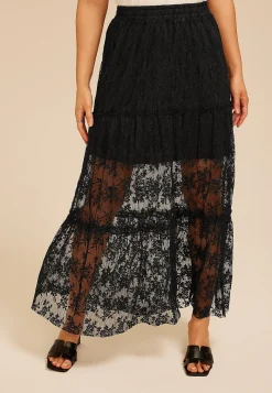 Maurices Skirts-Studio Y Floral Lace Maxi Skirt