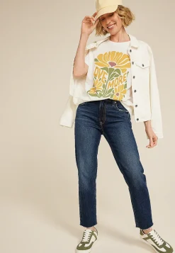 Maurices Tees|Graphics-Sunflower Love More Oversized Fit Graphic Tee