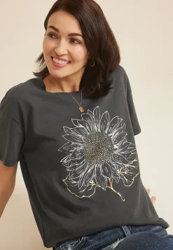 Maurices Tees|Graphics-Sunflower Relaxed Fit Graphic Tee