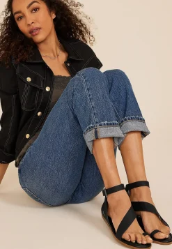 Maurices Shoes|Wide Width & Wide Calf-SuperCush Camilla Toe Loop Gladiator Sandal