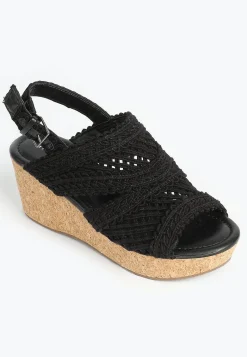 Maurices Shoes|Sandals-SuperCush Charlotte Crochet Cork Wedge