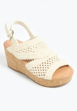 Maurices Shoes|Sandals-SuperCush Charlotte Crochet Cork Wedge