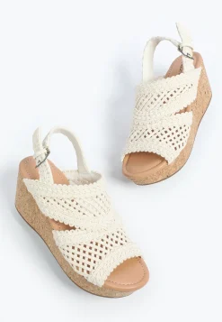 Maurices Shoes|Sandals-SuperCush Charlotte Crochet Cork Wedge