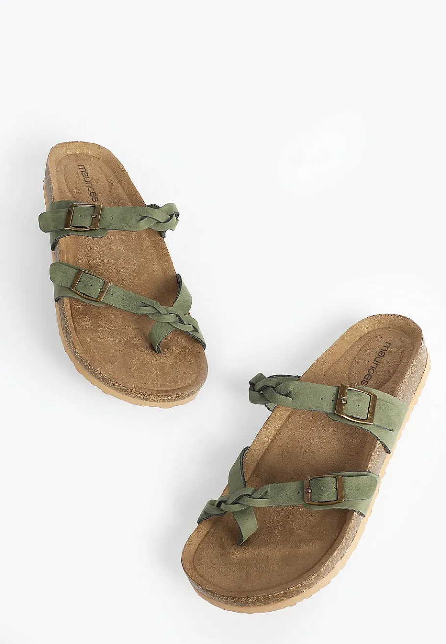 Maurices Shoes|Sandals-SuperCush Chloe Braided Cork Footbed Sandal