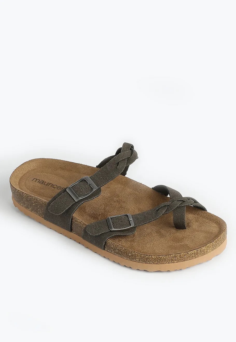 Maurices Shoes|Sandals-SuperCush Chloe Braided Cork Footbed Sandal