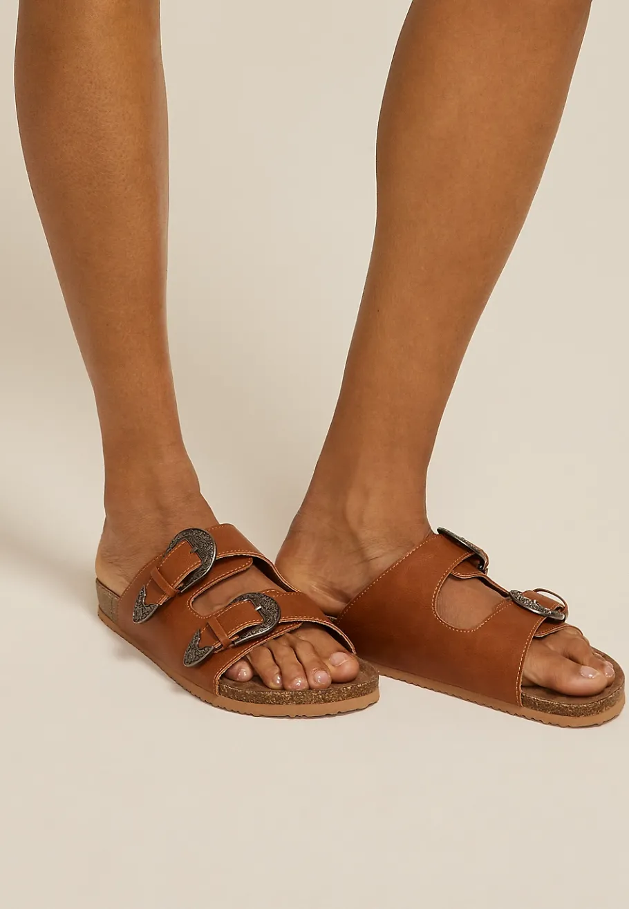 Maurices Shoes|Sandals-SuperCush Estelle Western Buckle Footbed Sandal