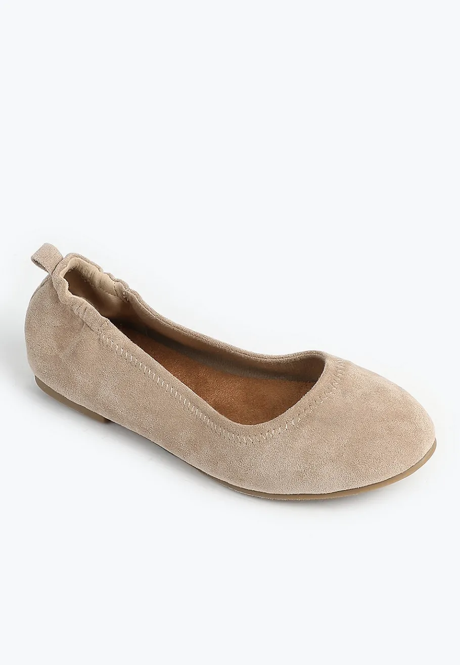 Maurices Shoes|Flats-SuperCush Gwen Faux Suede Scrunch Back Ballet Flat