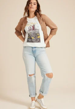 Maurices Tees|Graphics-Support Your Local Farmers Oversized Fit Graphic Tee