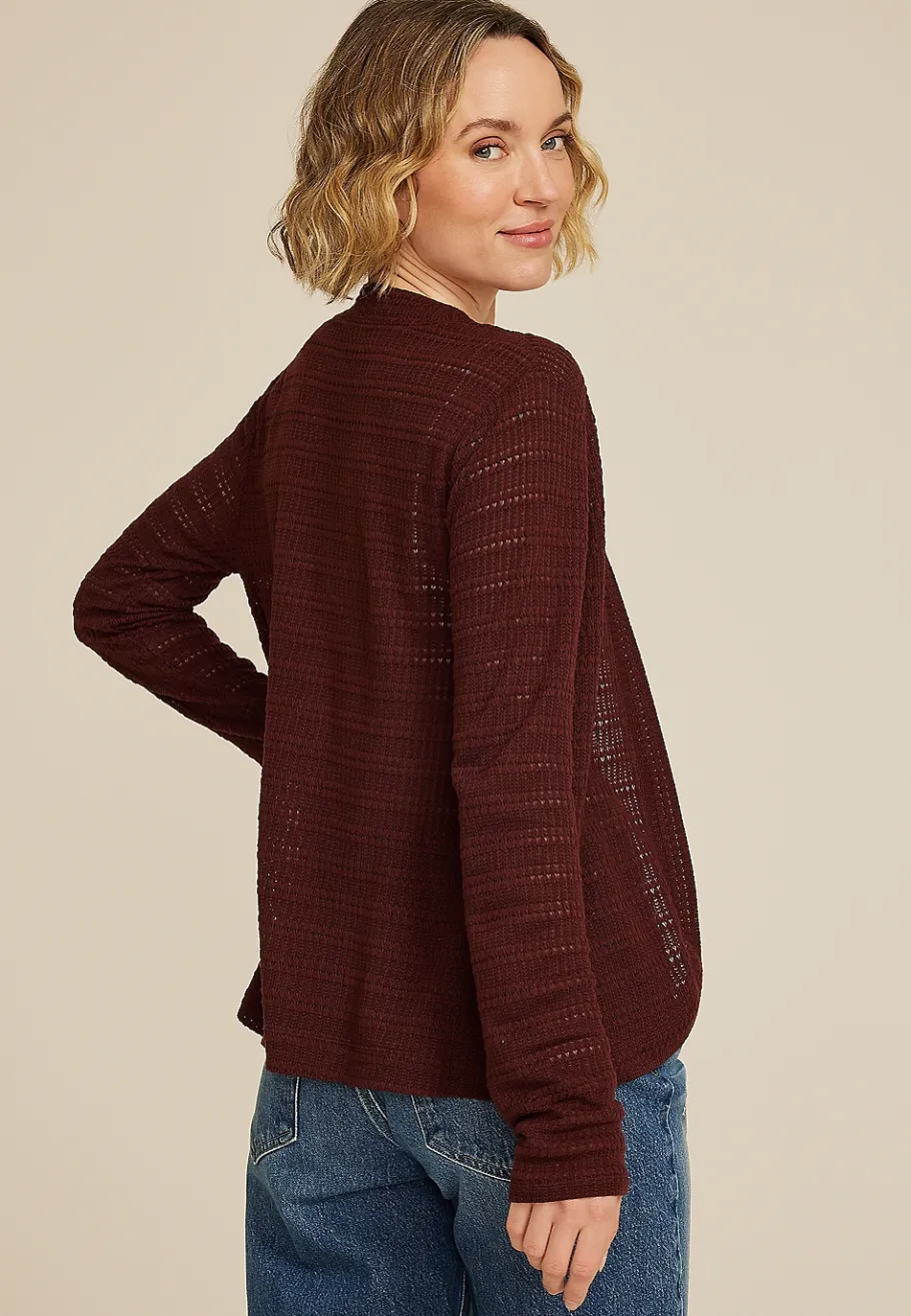 Maurices Sweaters Cardigans & Kimonos-Textured Cardigan