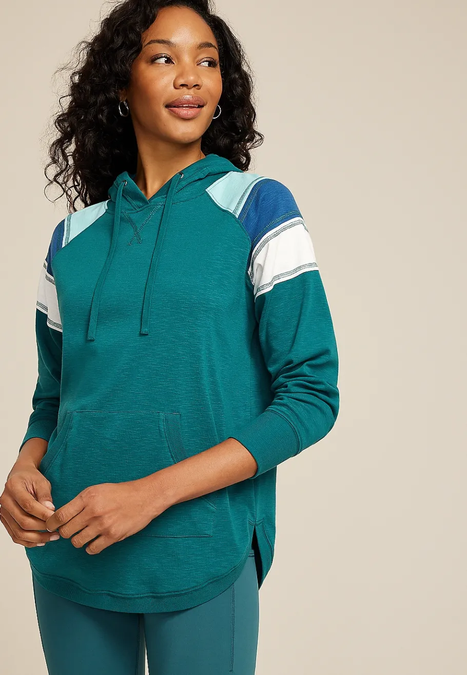 Maurices Sweatshirts-Textured Colorblock Hoodie