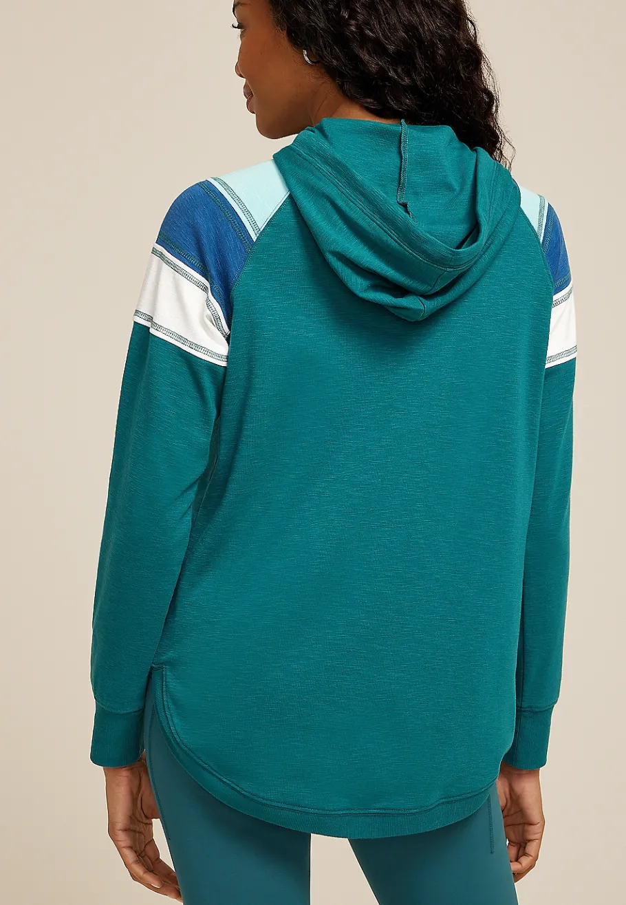 Maurices Sweatshirts-Textured Colorblock Hoodie