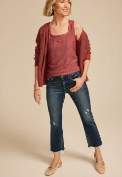Maurices Tanks & Camis-Textured Sweater Tank Top