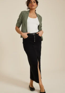 Maurices Blazers-Textured Versa Open Front Cropped Blazer