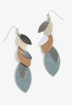 Maurices Earrings-Tidal Wave Leaf Linear Drop Earrings