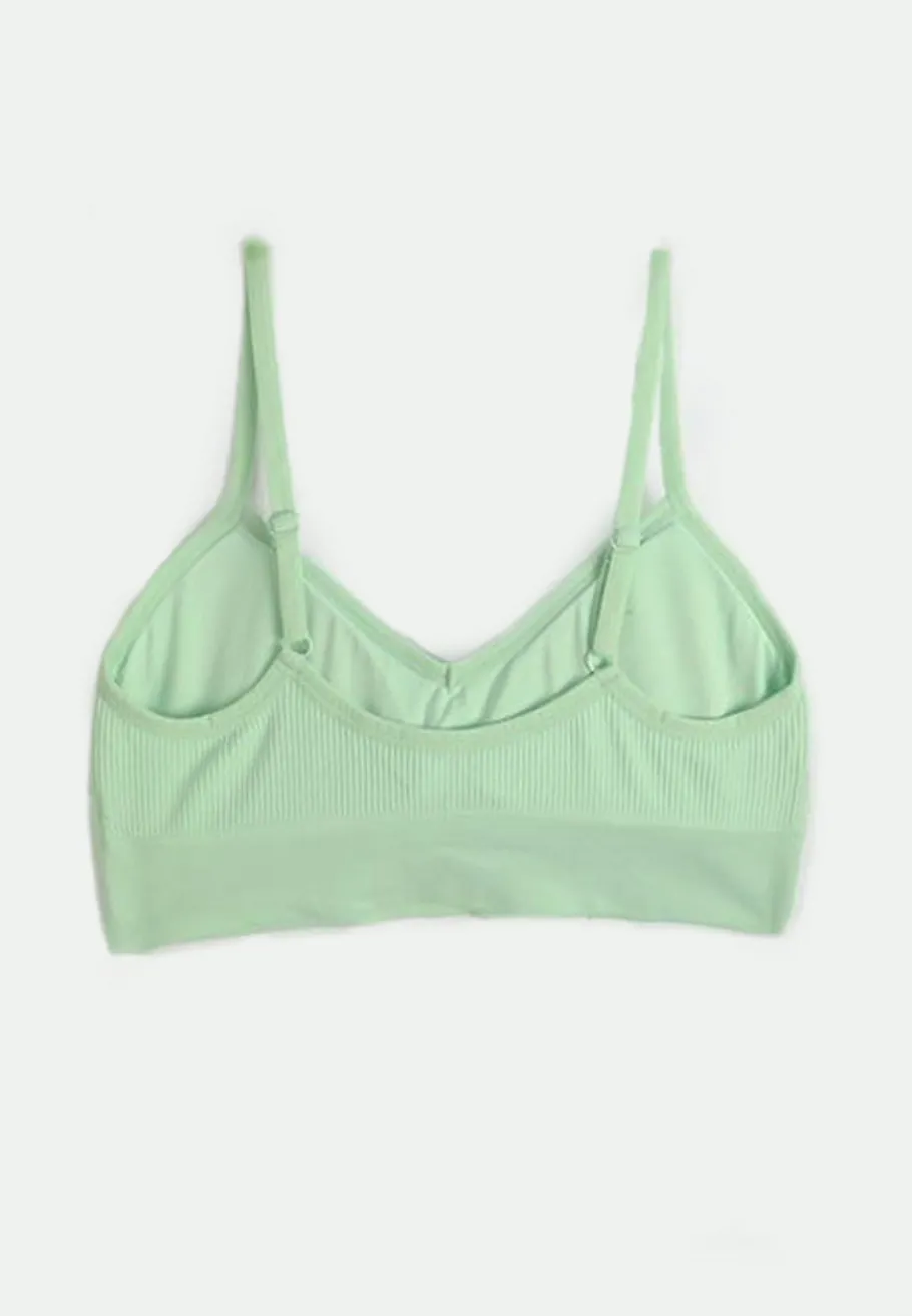 Maurices Bralettes|Bralettes-True Stretch Seamless Ribbed V Neck Bralette