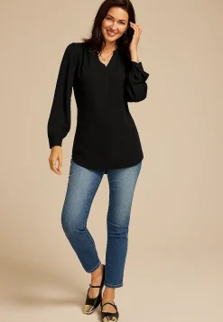 Maurices Shirts & Blouses-V Neck Long Sleeve Blouse