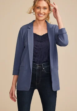 Maurices Blazers-Versa 3/4 Sleeve Blazer