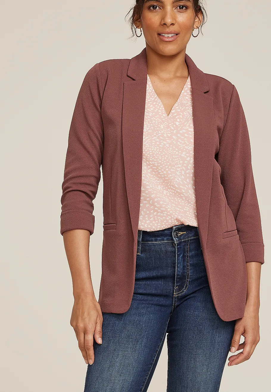 Maurices Blazers-Versa 3/4 Sleeve Blazer