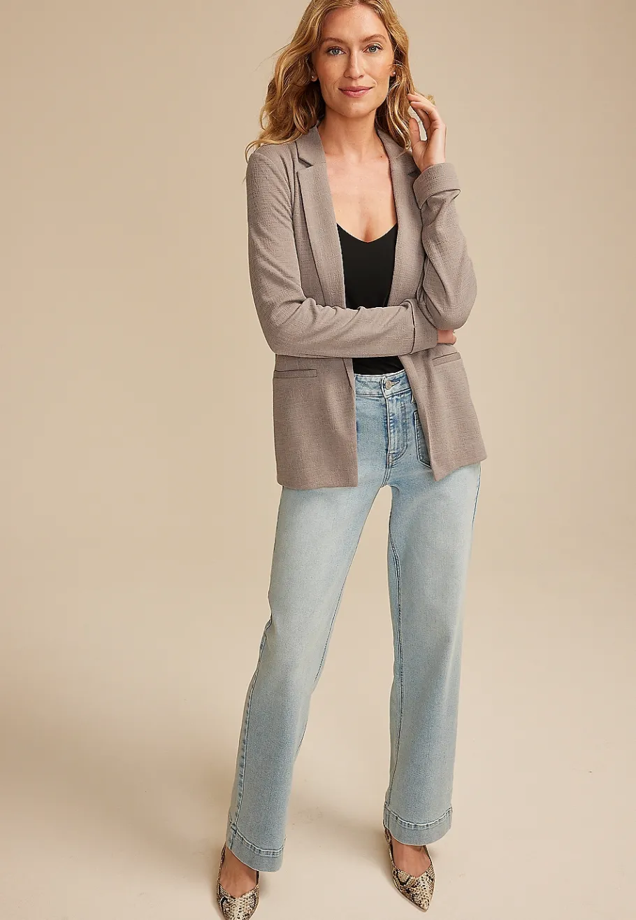 Maurices Blazers-Versa Jacquard Knit Blazer