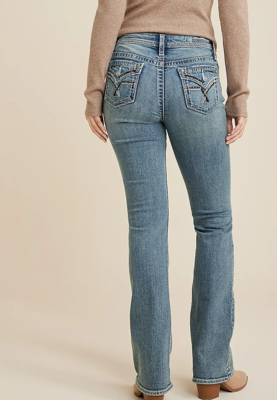 Maurices Bootcut Jeans|Bootcut Jeans-Vigoss® Heritage High Rise Faux Flap Pocket Bootcut Jean