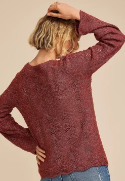 Maurices Sweaters Cardigans & Kimonos-Wave Stitch Bell Sleeve Sweater