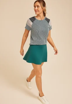 Maurices Tees-Wavy Ribbed Colorblock Raglan Tee