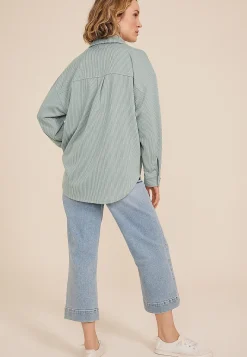 Maurices Jackets-Wavy Ribbed Shacket