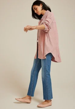 Maurices Plaid & Button Down Shirts|Jackets-Wavy Ribbed Shacket