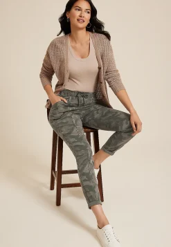 Maurices Pants-Weekender High Rise Camo Tapered Pant