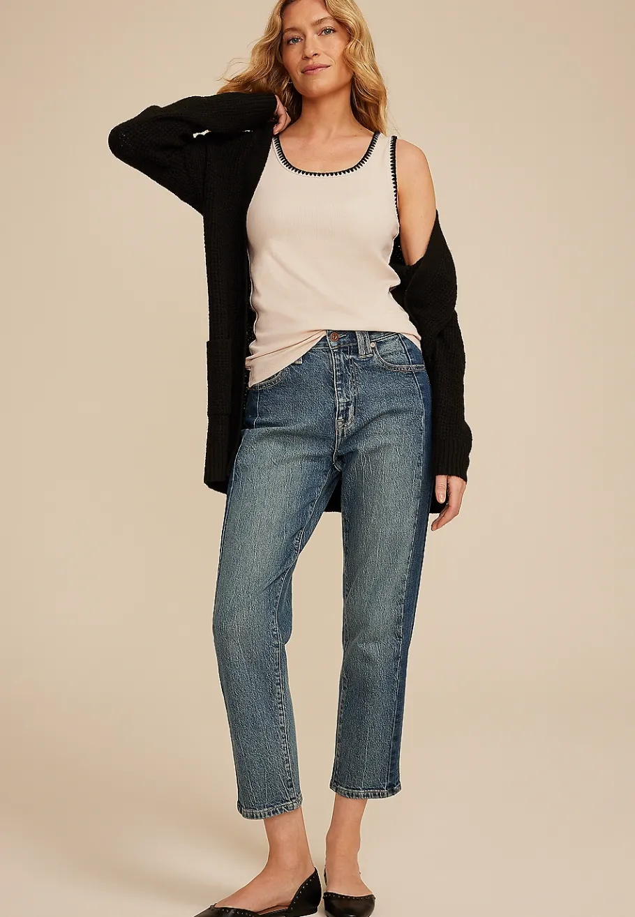 Maurices Tanks & Camis-Whipstitch Embroidered Tank Top